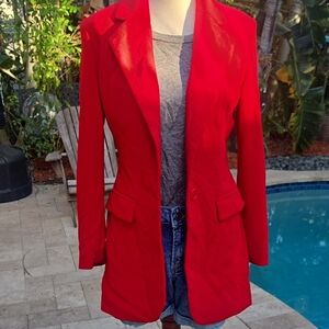 Boston Proper Vibrant Red Blazer